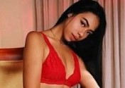 Jerkmate Latina Camgirl in Red Lingerie